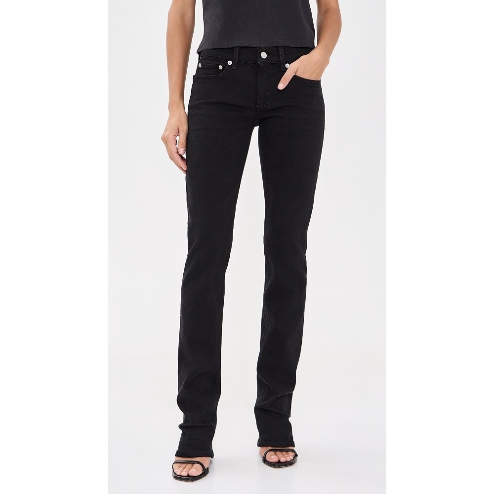 Citizens of Humanity Avedon‎ Slick Skinny Leg Jeans Black Low Rise Raw Hem 28.5